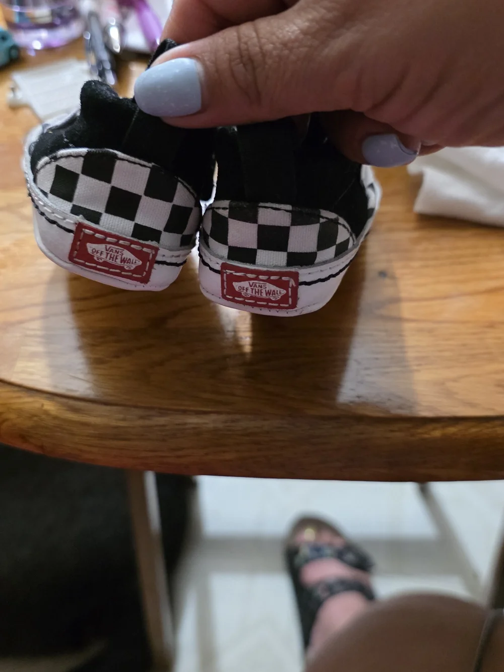 Vans Slip On V Crib Black True White Checkerboard Infant Shoes